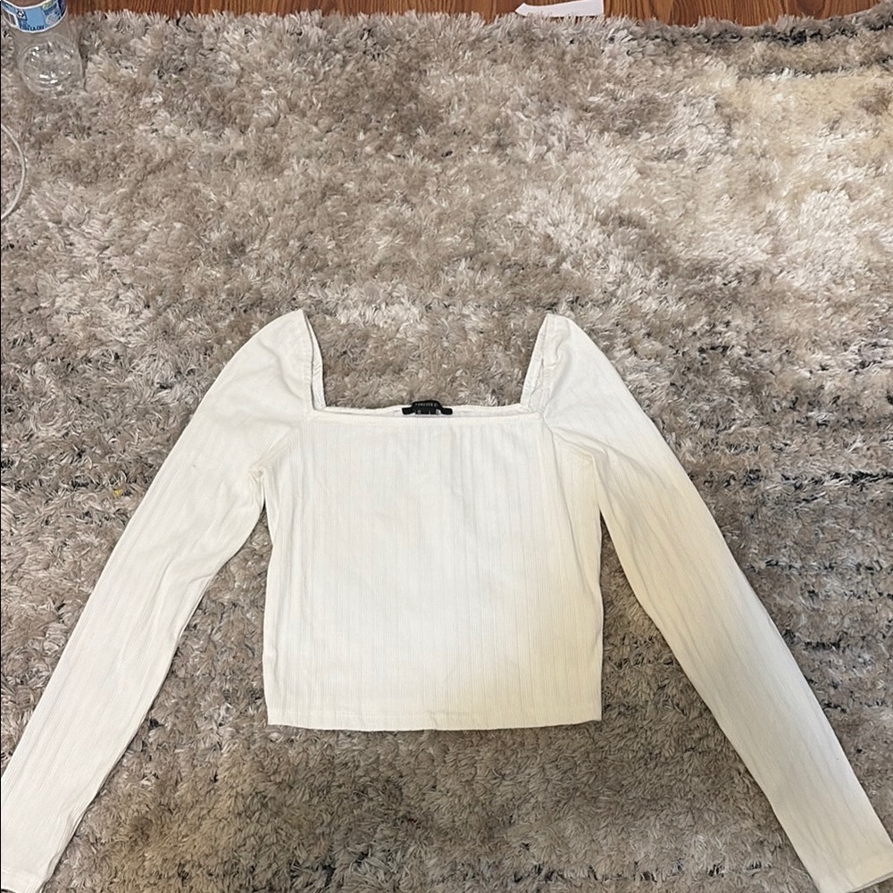 Elegant White Long Sleeve Top